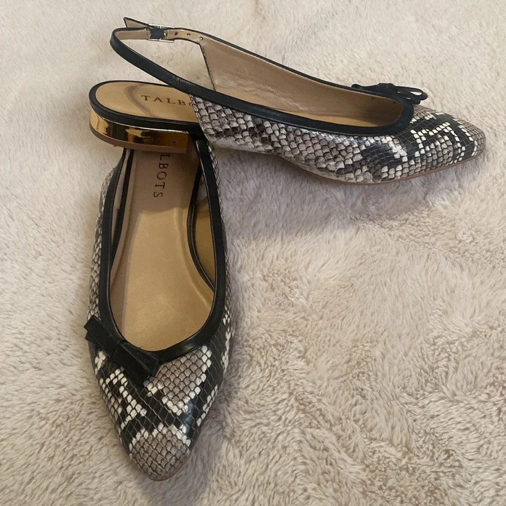 Talbots Black and Snake Print‎ Women's Shoes